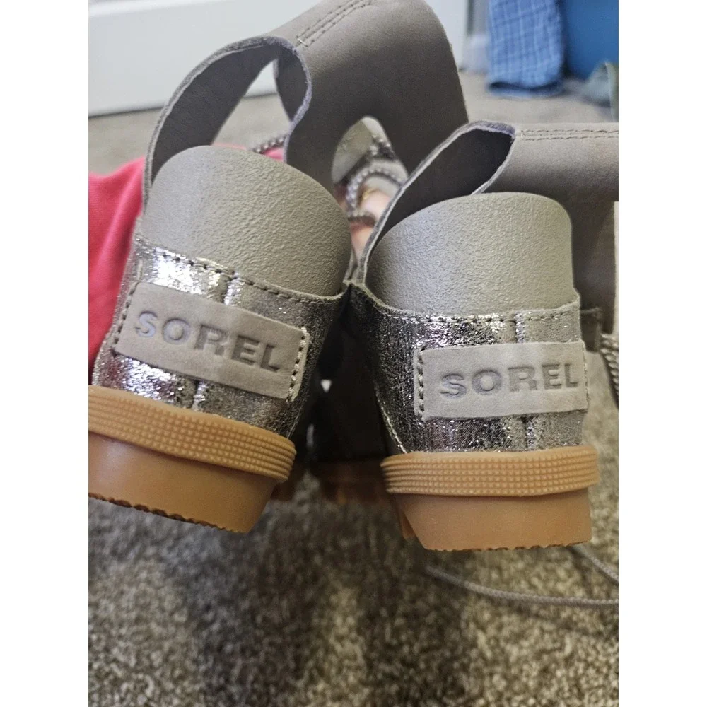 Sorel Women's Joanie II Ankle Lace Sandal Color Ash‎ Brown Size 7.5 NWOB Strappy